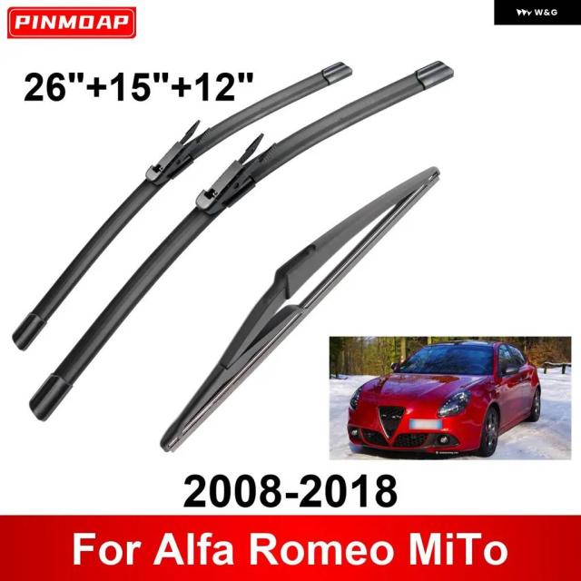 3PCS カー ワイパー アルファロメオ MITO 2008-2018 フロントリア ワイパー ブレード ブラシ 自動車アクセサリー 2008 2009 8,085円