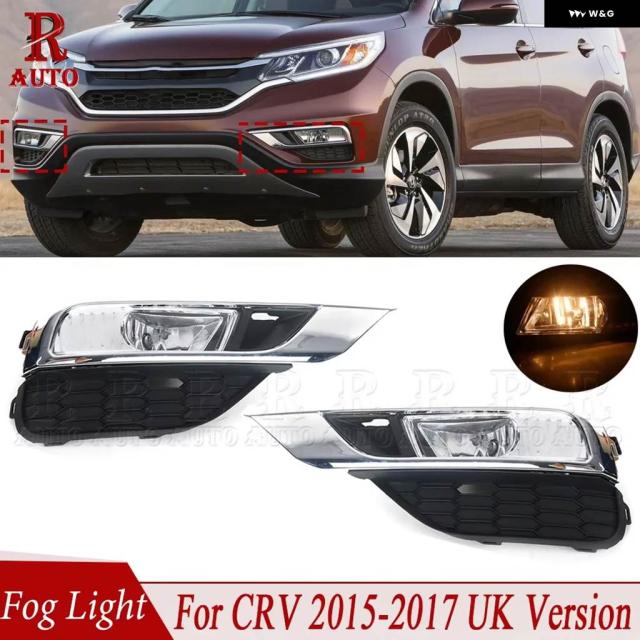 ホンダ CRV タイプ 2015 2016 英国 バージョン フォグランプ バンパー ドライビングランプ フォグランプ カバー グリル フレーム トリム キット スイッチ