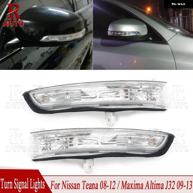 LED 車用フロントビューミラー サイドウィンカーライト インジケーター 日産 ティアナ 2008-2012 マキシマ アルティマ J32 2009 - 13