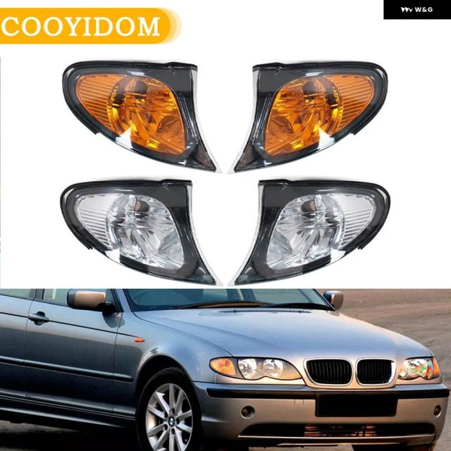 車用LEDウィンカーコーナーマーカー パーキング ライトランプ トリム BMW 3シリーズ E46 4ドア 318I 320I 325I 330I 2002 2003 2004-2005