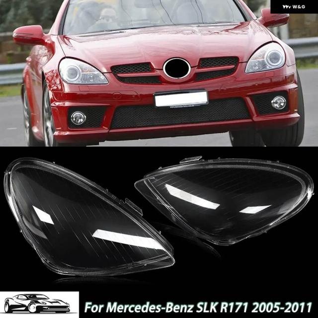 メルセデス SLK R171 2005-11 左 右 ヘッドライト ヘッドランプ レンズ カバー クリア US 2個
