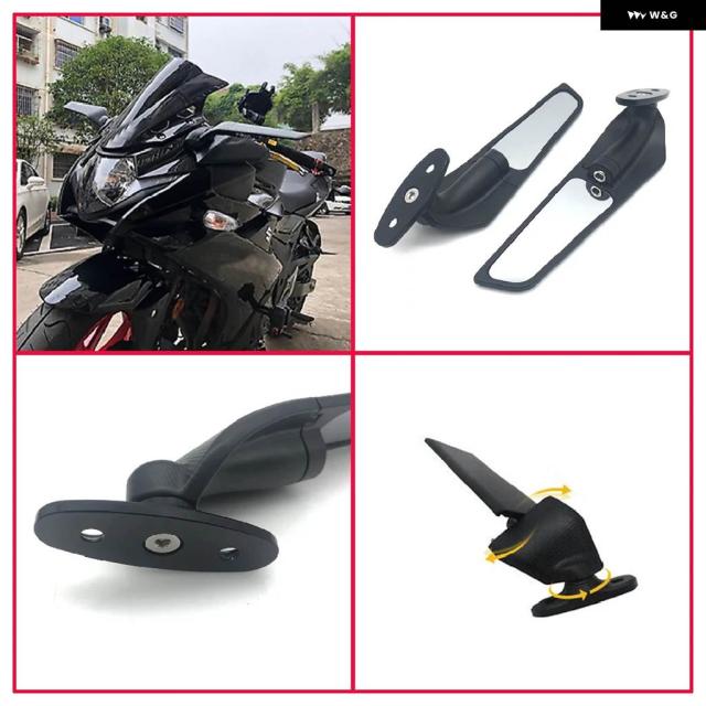 スズキ GSX-R 600 ABS GSX-R750 GSXR600 2011-2024 バイク エアフォイルミラー 調整可能 回転式 ウィンドミラー