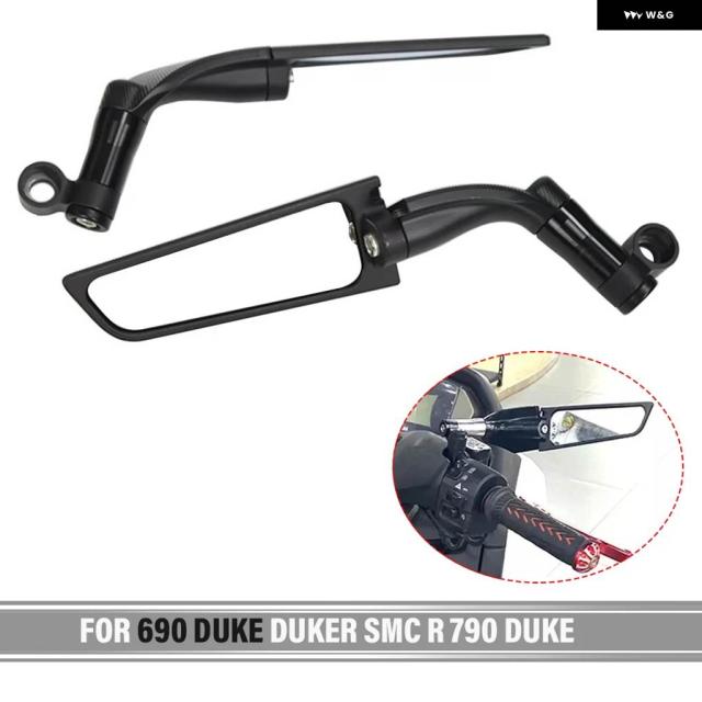 オートバイ 回転式 折りたたみ 式固定ウィング 汎用 バックミラー 690 DUKE DUKER SMC R 790 DUKE
