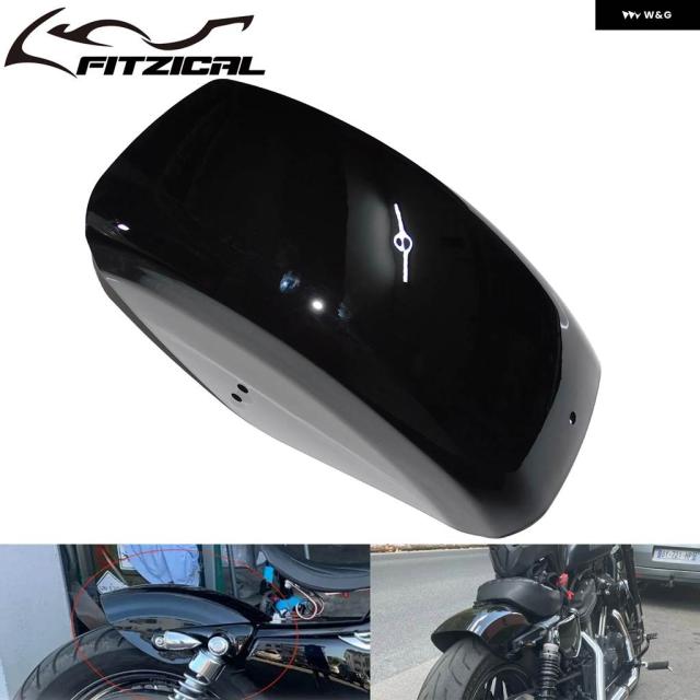オートバイ ABSショートフラットリアフェンダー マッドガード ハーレー スポーツスター 1200 アイアンナイトスター ロードスター カフェレーサー