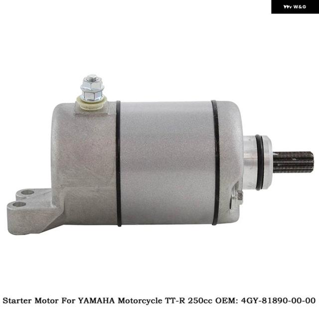 オートバイ 電気 スターターモーター ヤマハ TT-R 250 TTR250 YBR250 1993-2009 OEM: 4GY-81800-02-00 4GY-81890-00-00 エンジン 部品