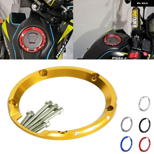 オートバイ CNCアルミ ガス燃料タンクオイルキャップ 装飾 リングカバー プロテクター ホンダ モンキー125 2018-2024 グロムMSX125