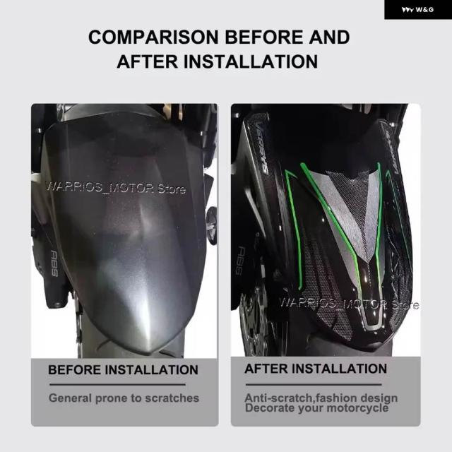 カワサキ VERSYS 650 2017-2020 バイク フェンダー プロテクター ステッカー 3Dエポキシ樹脂 ステッカー 装飾 ステッカー_2