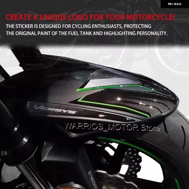 カワサキ VERSYS 650 2017-2020 バイク フェンダー プロテクター ステッカー 3Dエポキシ樹脂 ステッカー 装飾 ステッカー_5