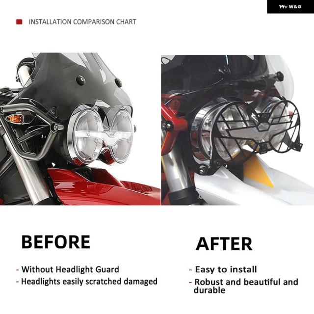 V85TT バイク 折りたたみ ヘッドライト ガード プロテクター グリル ダブルプロテクションカバー MOTO GUZZI V85 TT V 85 TT_2