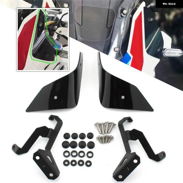 1ペア フロントガラス サイド フェアリング パネル フロントウィンドデフレクター ウィンドスクリーン ホンダ CRF1100L アフリカツイン アドベンチャースポーツ 2020-2023