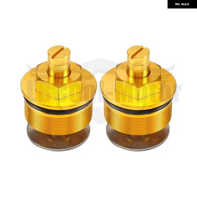 41MM プリロード フォーク キャップ トライアンフ ボンネビル T100 フロント チューブ 六角形調整 フォーク ボルトペア ゴールド シルバー ブラック ブルー レッド