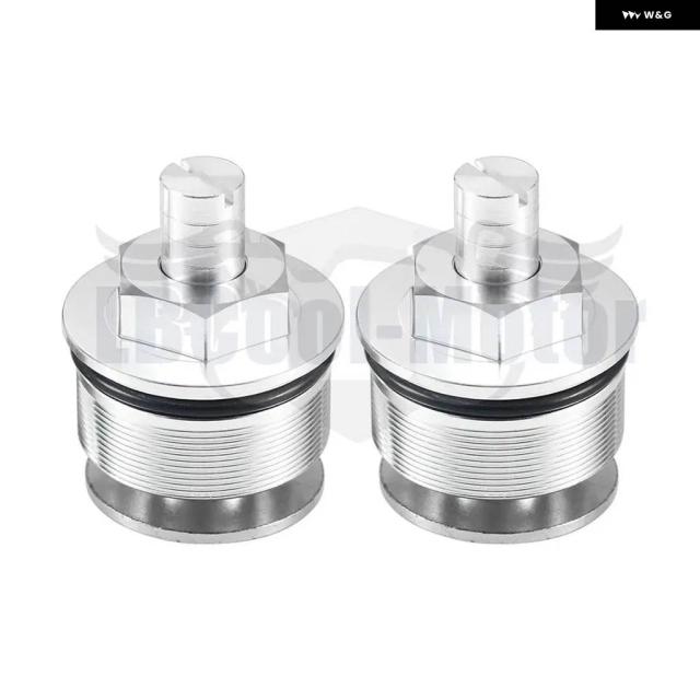 41MM プリロード フォーク キャップ トライアンフ ボンネビル T100 フロント チューブ 六角形調整 フォーク ボルトペア ゴールド シルバー ブラック ブルー レッド_1