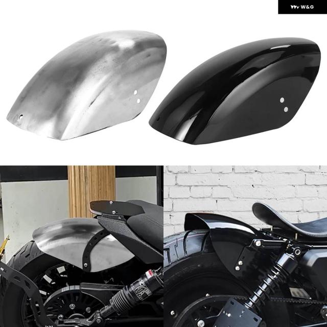 オートバイ グロス/マットブラック ショートフラットリアフェンダー マッドガード マッドガード カバー ハーレー スポーツスター XL1200 883 72 48