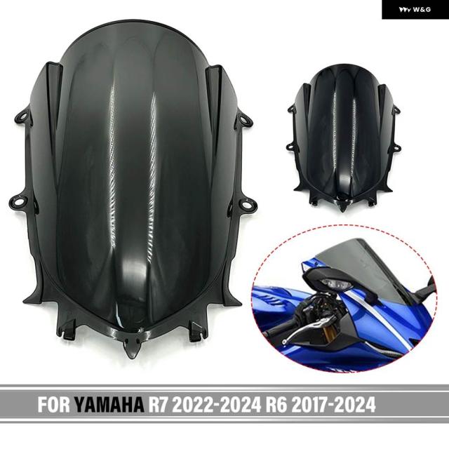 ヤマハ YZFR7 2022 2023 2024 R6 2017-2024 ウィンドデフレクター ウィンドスクリーン スモークブラック ダブルバブル ウィンドシールド スポイラー アクセサリー 10,260円