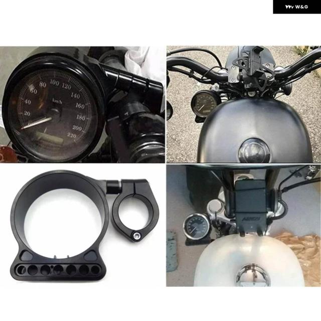 MOTORCYCLEL 39MM/16インチ サイド マウント スピード メーター リロケーション ブラケット ハーレー スポーツスター 1200 ブラック