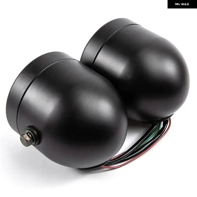 オートバイ ツイン ヘッドライト 汎用 ダブルLEDフロント ヘッドランプ ブラケット 付き ストリート デュアルスポーツ ダート バイク ストリート カフェレーサー_5