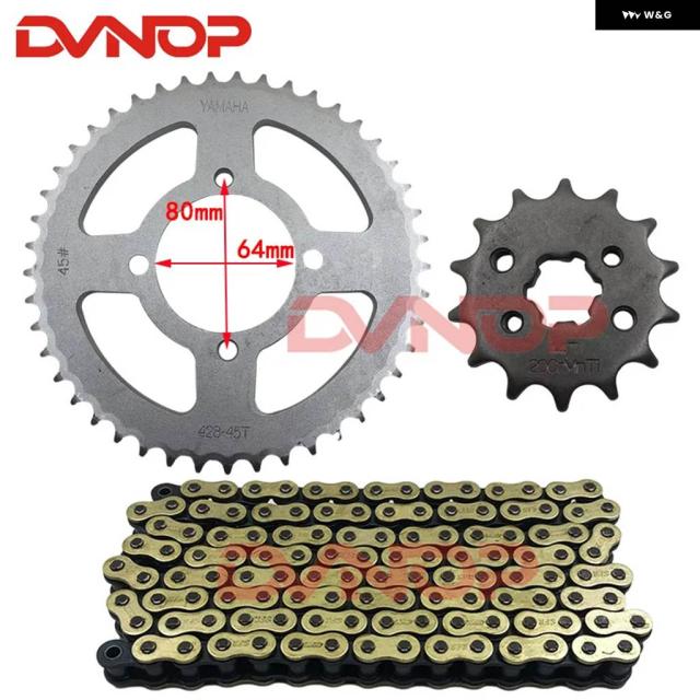 バイク スペアパーツ チェーンセット ギア スプロケット 付き 45T 118L ヤマハ YBR125 YBR 125 125CC 13,180円