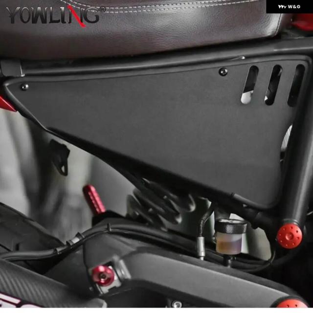 ドゥカティ スクランブラー サイド パネル ミッド フレーム カバー プレート プロテクター フルスロットル シックスティ デザートスレッド エンデューロ バイク アクセサリー