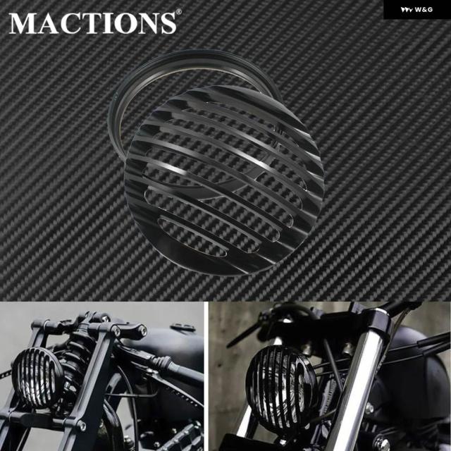 ブラック 5-3/4インチ CNC ヘッドライト グリル カバー ハーレー スポーツスター 1200 2004-06 07 08 09 10 11 12 13 2014 XL1200C 1200