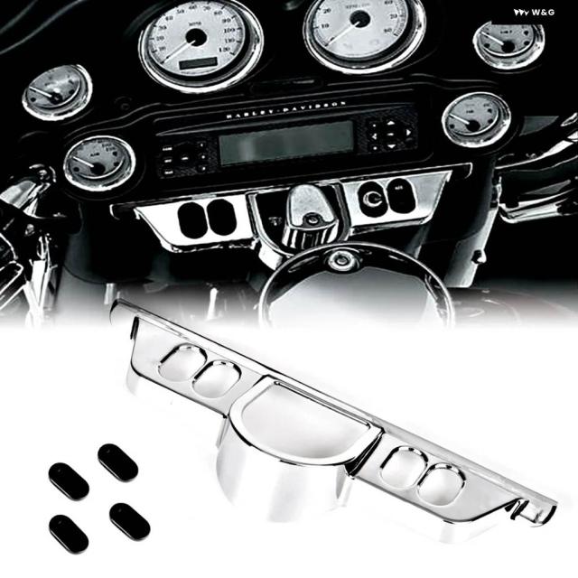 クロームスイッチダッシュ パネル アクセントカバー ハーレー ストリートグライド 06-13 トライク 09-13 エレクトラグライド 96-13 モデル