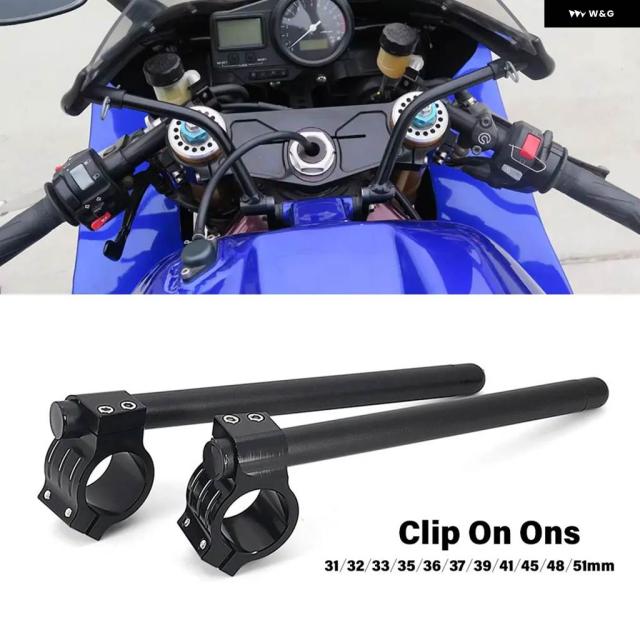 オートバイ ハンドルバー レーシング 調整可能 CNC 31/32/33/35/36/37/39/41/45/48/51MM クリップオンオン フォーク ハンドルバー ハンドルレーサー 8,876円