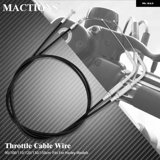 オートバイ 延長 スロットル ケーブル ワイヤー クラッチライン ハーレー スポーツスター 1200 ダイナ ソフテイル ファットボーイ ツーリング ロードキング
