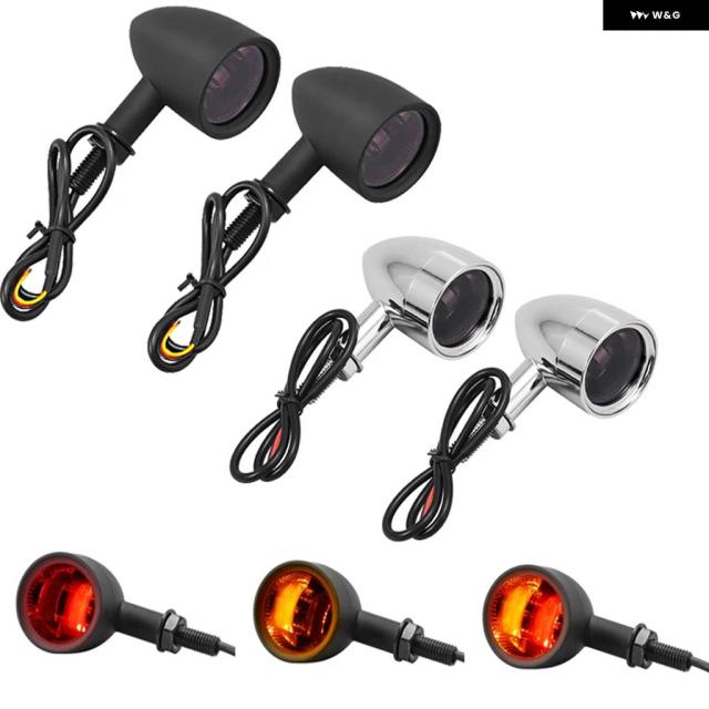 オートバイ LED ウィンカーライト 10MM ホンダ ヤマハ ハーレー スポーツスター ダイナ ツーリング ソフテイル ブレット インジケーター ストップテールランプ