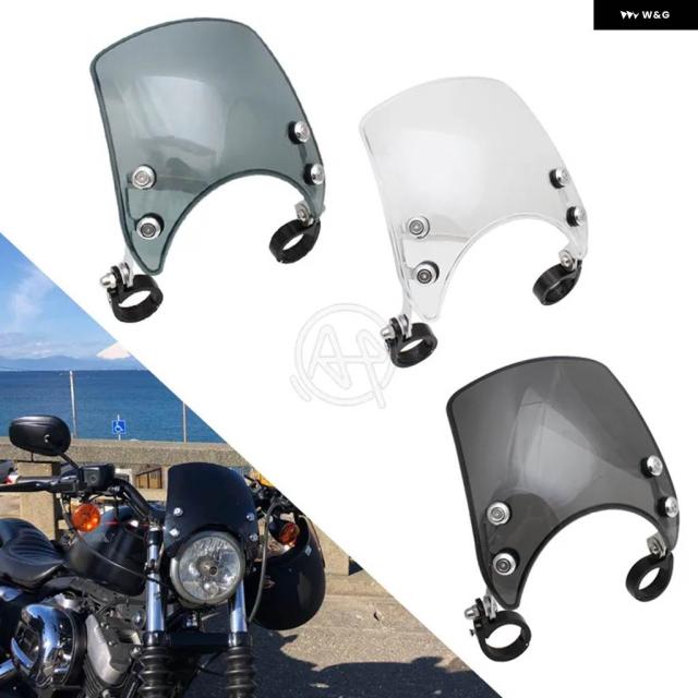 自動二輪車 ラウンド 前照灯 ABS 風防ガラス ウィンドデフレクター 39-41MM 民族音楽 マウント ハーレー 運動競技はやりっ子 1200 XL48 相応う