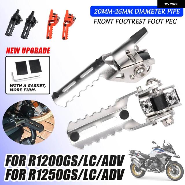 オートバイ フロント フットペグ 折りたたみ フットレスト クランプ20-26MM BMW R1250GS R1200GS ADV R1200GSアドベンチャーLC HP GSA