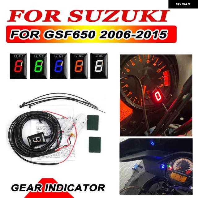 ギア インジケーター スズキ GSF650GSF 650 2006/09/01 - 2014 2015 オートバイ アクセサリー 1-6速ギア表示メーター