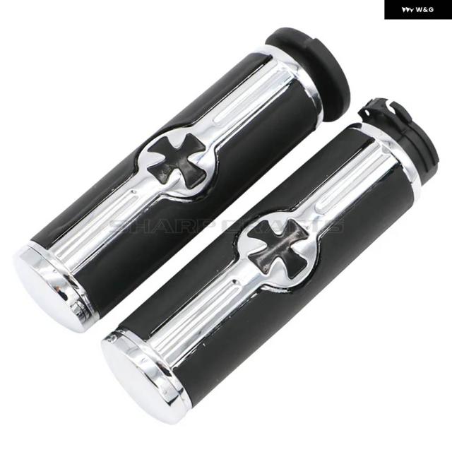 オートバイ 1インチ /25MM ラバークロスハンド グリップ ハンドルバー ハンドルバー ハーレー XL883 XL1200 ダイナ FLD ソフテイル ファットボーイ チョッパー クルーザー 9,510円