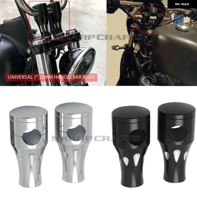 XVS400 オートバイ 1インチ 25MM ハンドルバー ライザー クルーザー チョッパー クランプ マウント ヤマハ ドラッグスター V-STAR DS400 650 XVS950 1100 XVS1300