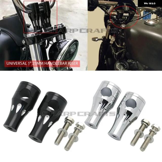 オートバイ 汎用 1インチ 25MM カフェレーサー ハンドルバー ライザー クランプ マウント ハーレー ツーリング ダイナ スポーツスター ホンダ ヤマハ カワサキ