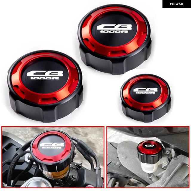ホンダ CB1000R 2009-2014 2015 2016 オートバイ CNCアクセサリー フロントとリアブレーキフルードキャップ