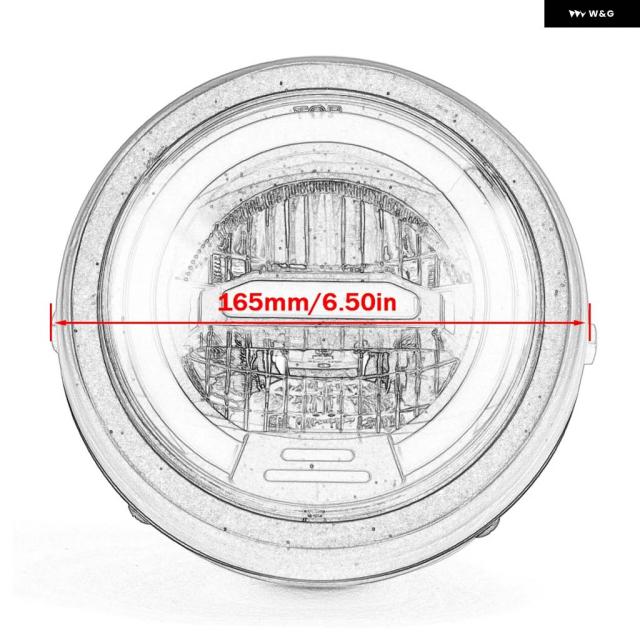 6.5in 自動二輪車 LED 前照灯 汎用 6.5in ラウンド 前照灯 ハーレー 運動競技はやりっ子 喫茶店レーサー ホンダ ヤマハ スズキ