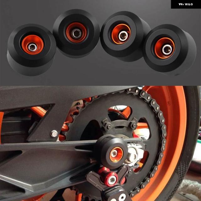 CNC フロント リア フォーク ホイール フレーム スライダー クラッシュ プロテクター パッド RODA KTM DUKE/RC 125 200 250 390 DUKE125 200 DUKE250 DUKE390