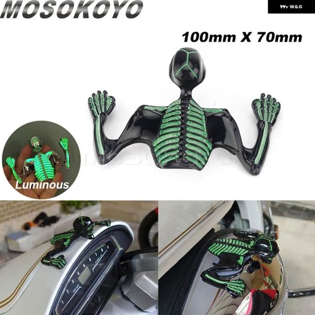 スカルオーナメントバイザー ハーレー ソフテイルダイナ スポーツスター 1200 インジケーター ヘッドライト ランプ マッドガード スケルトン像 装飾_10