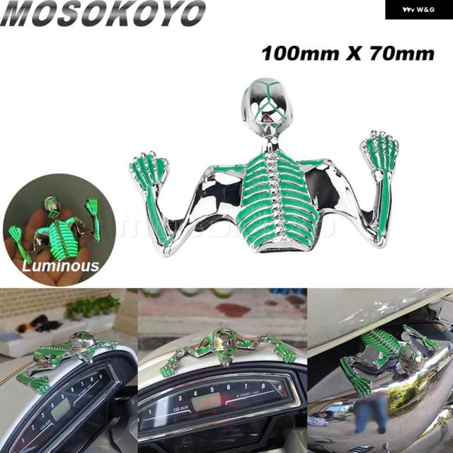 スカルオーナメントバイザー ハーレー ソフテイルダイナ スポーツスター 1200 インジケーター ヘッドライト ランプ マッドガード スケルトン像 装飾_11