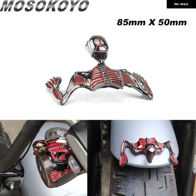 スカルオーナメントバイザー ハーレー ソフテイルダイナ スポーツスター 1200 インジケーター ヘッドライト ランプ マッドガード スケルトン像 装飾_6
