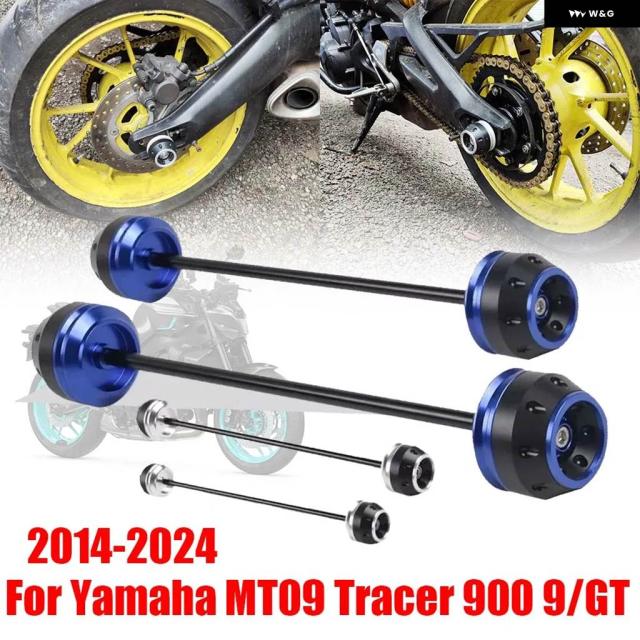 ヤマハ MT-09 トレーサー 900 9GT 900GT 付属品 向こう正面後押し アクスル 民族音楽 衝突 スライダー 銀輪 こしき 押しとどめる プロテクター