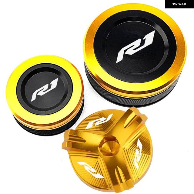 ヤマハ YZF R7 R1 YZFR7 YZFR1 2010-2021 - 23 オートバイ オイル充填キャップ フロントリア ブレーキフルード リザーバー カバー YZF-R7_7