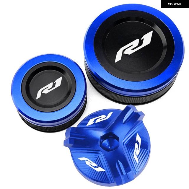 ヤマハ YZF R7 R1 YZFR7 YZFR1 2010-2021 - 23 オートバイ オイル充填キャップ フロントリア ブレーキフルード リザーバー カバー YZF-R7_8