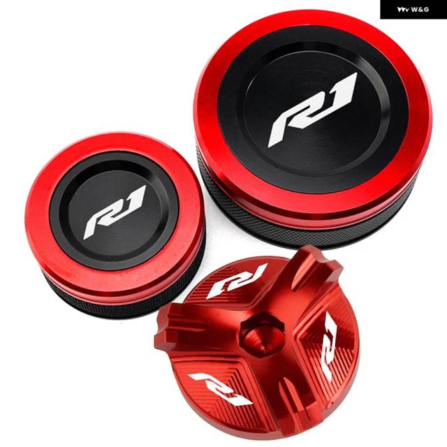 ヤマハ YZF R7 R1 YZFR7 YZFR1 2010-2021 - 23 オートバイ オイル充填キャップ フロントリア ブレーキフルード リザーバー カバー YZF-R7_9