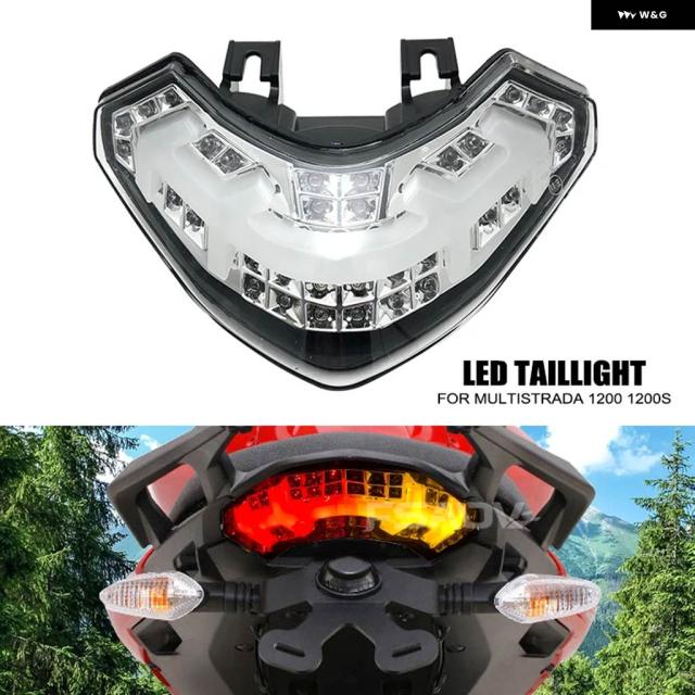 ドゥカティ マルチストラーダ 1200 1200 1200S 2010-2014年モデル オートバイ 一体型 テールライト LEDブレーキランプ リアストップライト