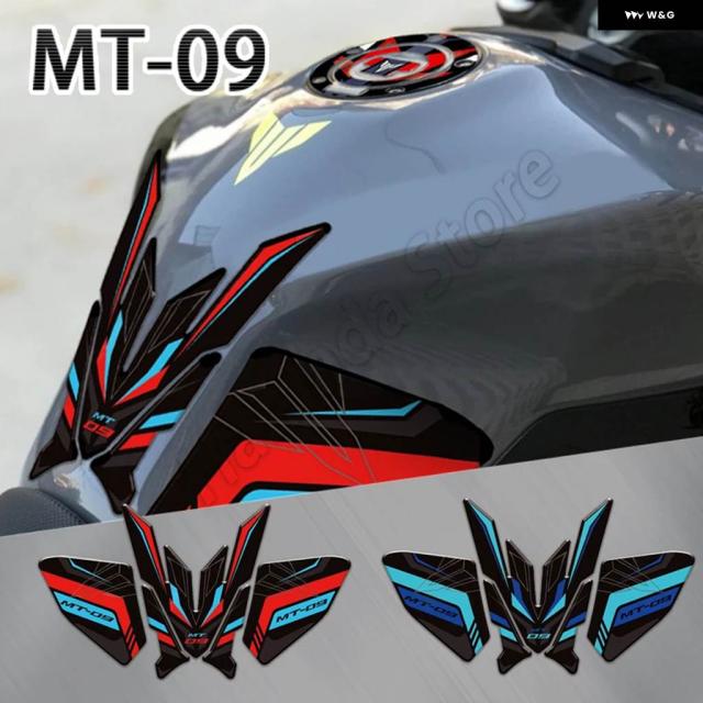 3D バイク 燃料タンク ステッカー デカール カバー プロテクター ヤマハ MT-09 2024向け 防水