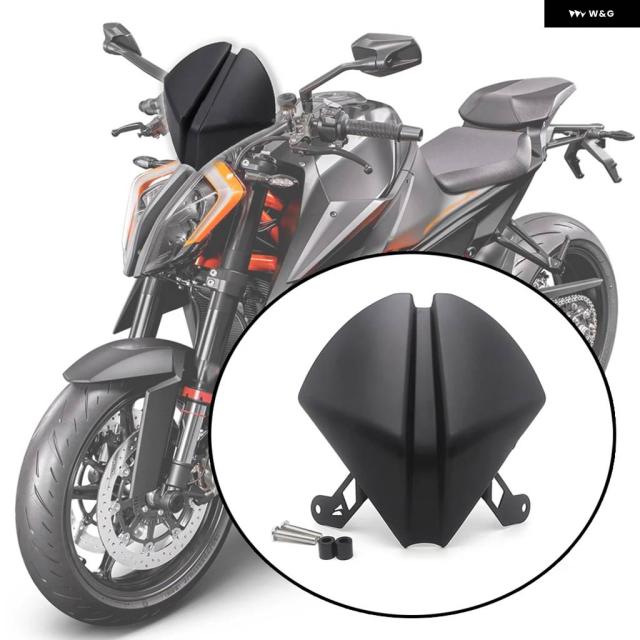 フロント フロントガラス エアフロー風 ディフレクター シールド1290 SUPER SUPERDUKE R 2020 -以降ブラックオレンジ バイク フライスクリーン