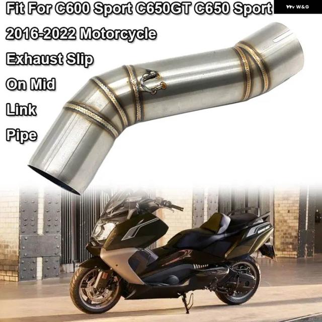 BMW C600 SPORT C650GT C650 SPORT 2016-2021 2022 スリップオン バイク エキゾーストエスケープ システム ミッドリンク パイプ コネクトマフラー対応