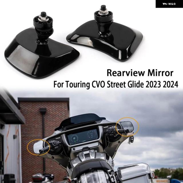オートバイ バックミラー リアミラー ガラスバックサイドミラー 右左 ハーレー CVO 121ストリートグライド 2023年モデル2024年FLHXSEモデル