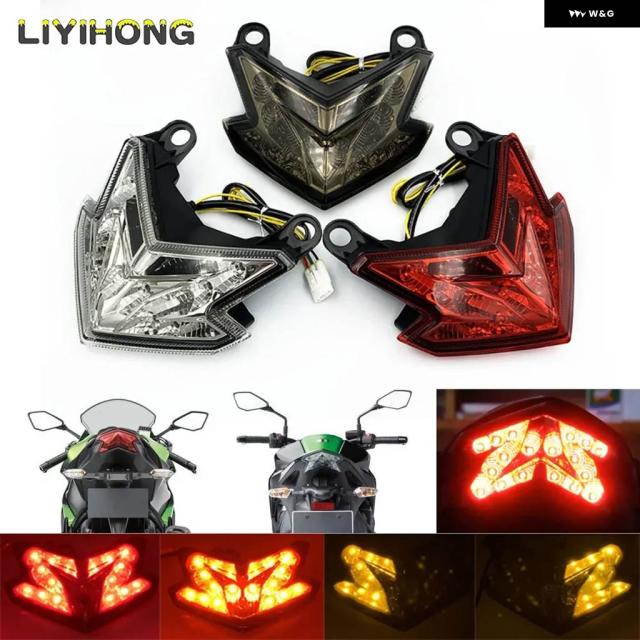 バイク 2013-2022年モデル Z800 ZX6R 2013-2016 オートバイ LEDブレーキウィンカー リア テールライト インジケーター 赤ストップランプが点灯