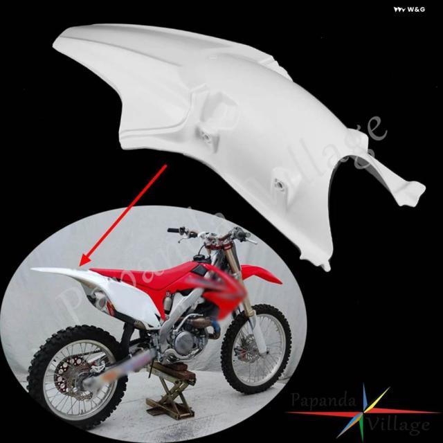 ホンダ CRF250R 10-13 CRF450R 09-12 CRF 450 R 250R 2009-2013 自動二輪車 後押しどろ除け 白いことポリプロピレン マッドガード スプラッシュ取りまかなう